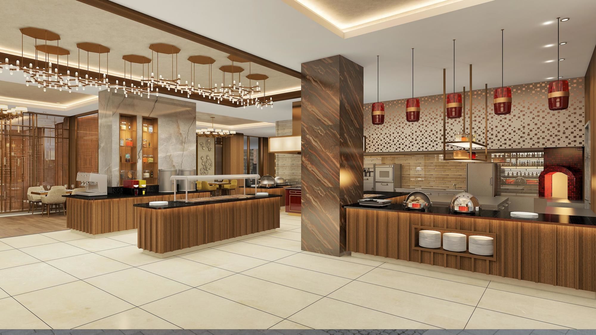 Hotel Doubletree By Hilton Skopje Extérieur photo The interior of the restaurant